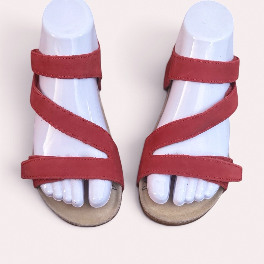 NWOB Josef Seibel Sandals Red Tonga 25 Leather Adjustable Strap Women's Size 5.5